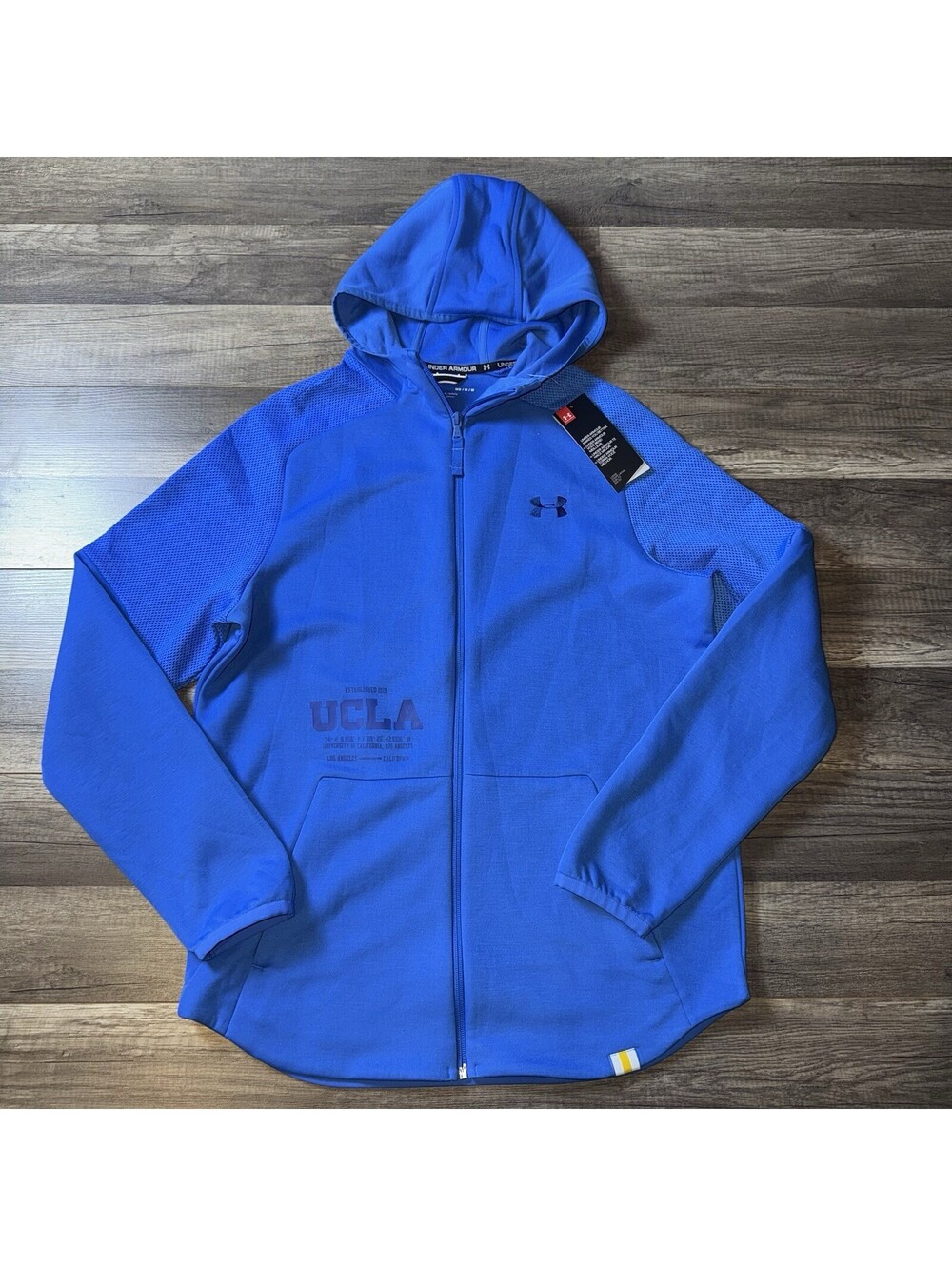 Under Armour UCLA Bruins Full Zip Hoodie Jacket Blue Men’s Medium NWT